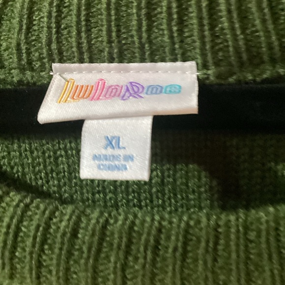 LuLaRoe Lauren Sweaterdress in olive green XL - Picture 4 of 9